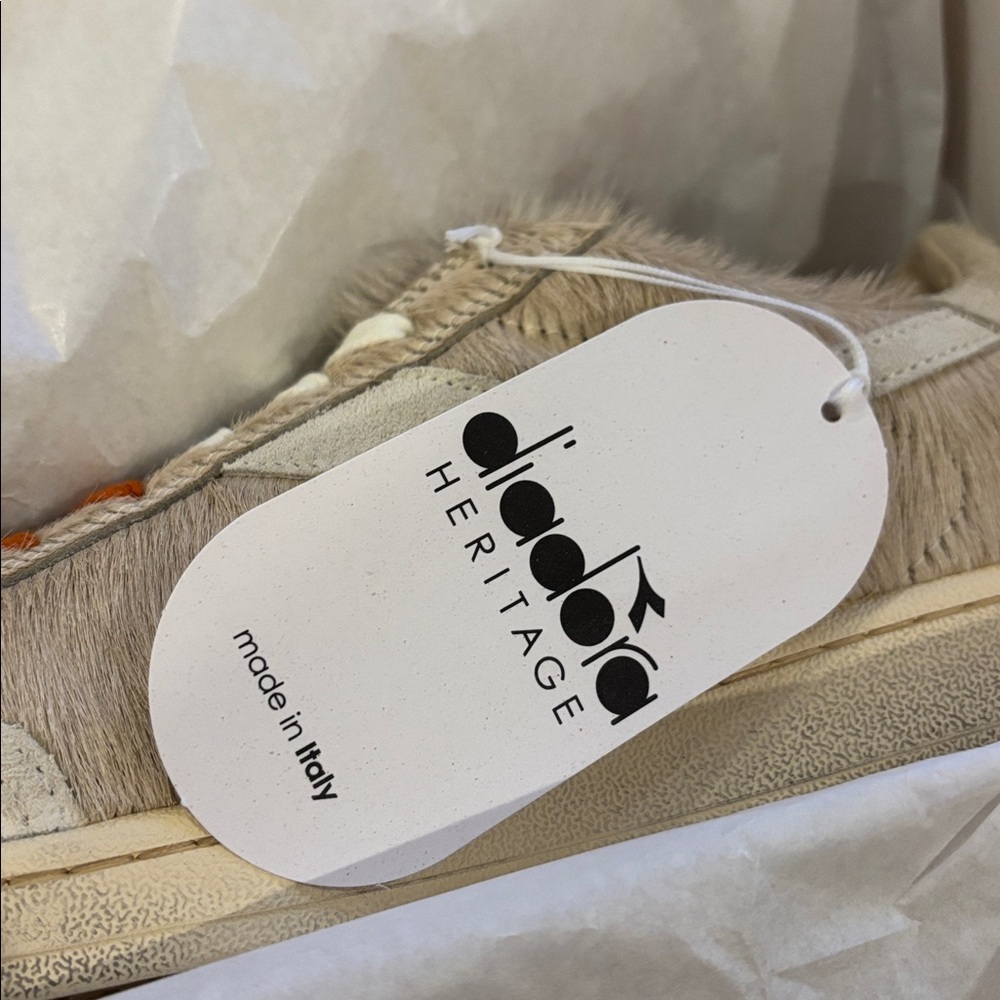 Diadora Heritage Prestige Lux Italia Whisper White Womens 10 Brand New in Box! - Picture 12 of 12